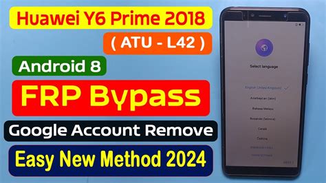 Huawei Y6 Prime 2018 FRP Bypass Huawei Y6 Prime Google Account Unlock