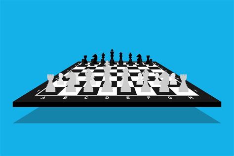 Chess board game vector concept background. Flat illustration of chess ...