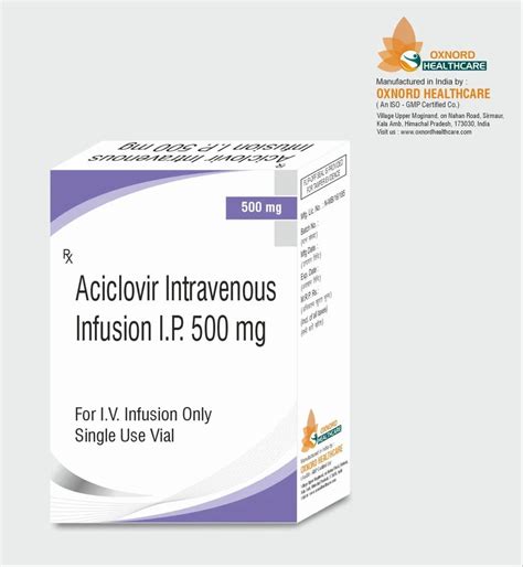 500mg Aciclovir Intravenous Infusion At Rs 512 Piece Intravenous