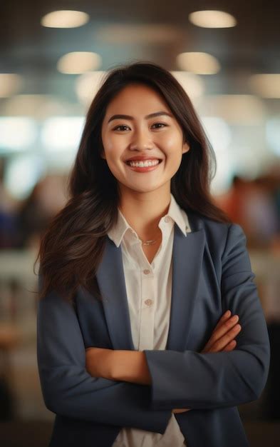 Premium Photo Empowered Professional Asian Businesswoman