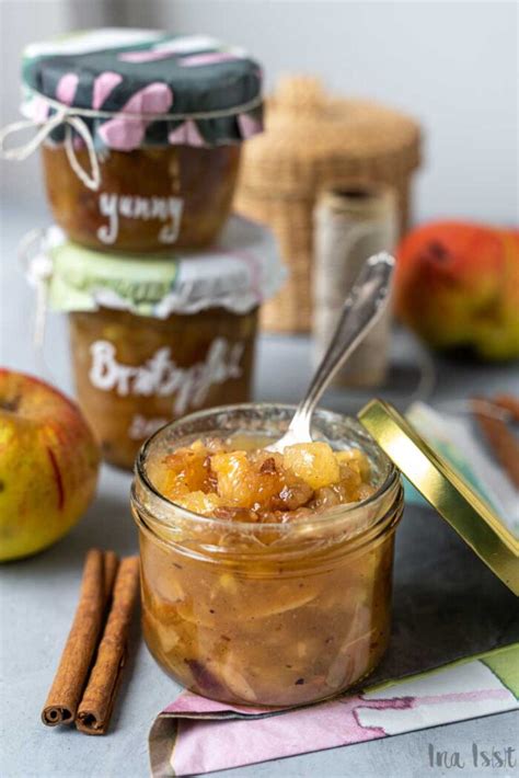 Bratapfelmarmelade Mit Mandeln Und Rosinen Ina Isst