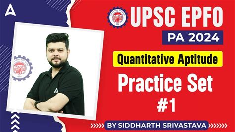 UPSC EPFO Classes 2024 UPSC EPFO PA Quantitative Aptitude By