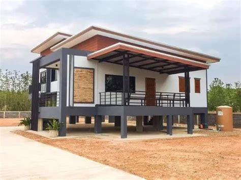 Contoh Rumah Panggung Beton Minimalis Elevated House Gazebo Pergola