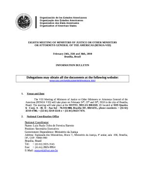 OR ATTORNEYS GENERAL OF THE AMERICAS REMJA VIII Doc Template PdfFiller