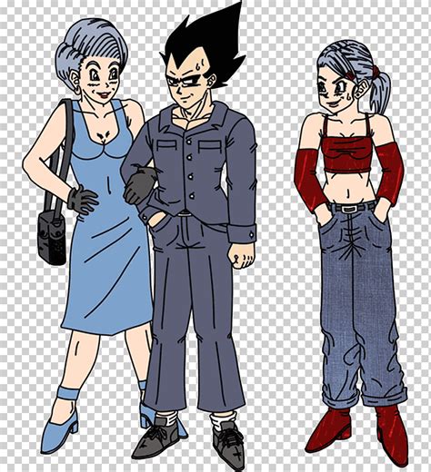 Vegeta Bulma Troncos Dende Goten Goku Humano Dibujos Animados