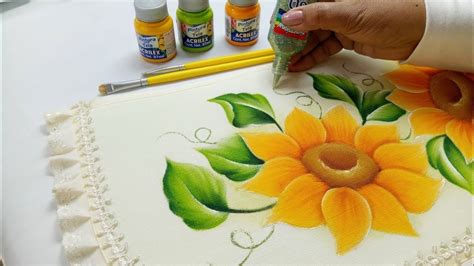 Tutorial De Pintura Como Pintar Girasoles How To Paint Sunflowers