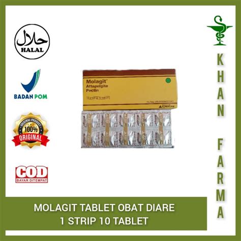 Jual MOLAGIT TABLET OBAT DIARE ANAK DAN DEWASA 7 STRIP 1 STRIP ISI 10