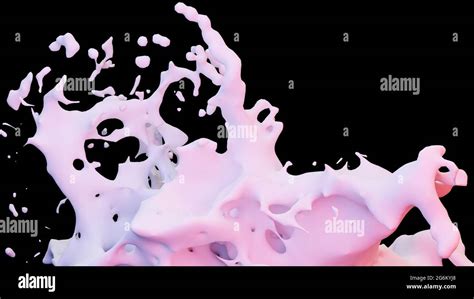 3D Render Colour Liquids Splash Abstract Fluid Background Stock Photo