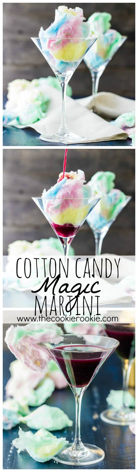 Magic Cotton Candy Martini Fun Martini Recipe The Cookie Rookie