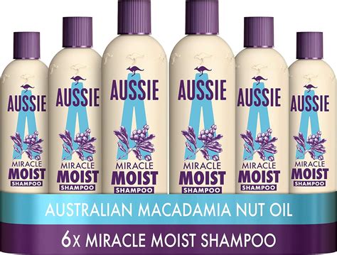 Aussie Miracle Moist Shampoo 300 Ml Pack Of 6 Cruelty Free Amazon