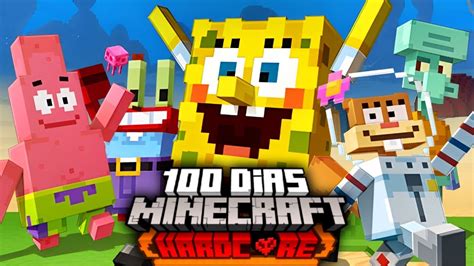 SOBREVIVÍ 100 DÍAS como BOB ESPONJA en MINECRAFT HARDCORE y esto es lo