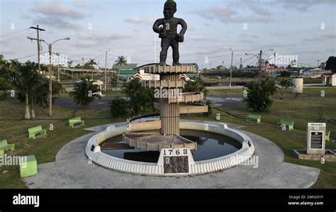 An Aerial View Of The 1763 Monument In Georgetown Guyana Stock Photo