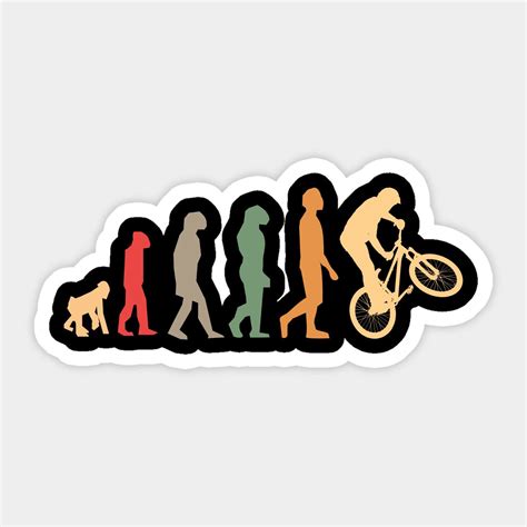 Vintage Retro BMX Mountain Bike Evolution Sticker