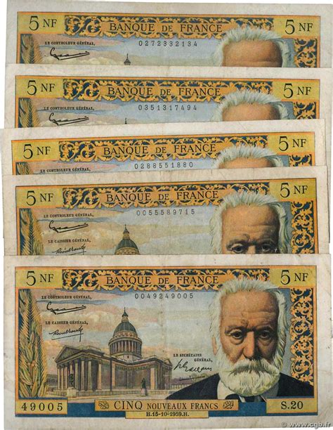 Nouveaux Francs Victor Hugo Lot France F Lot B Billets