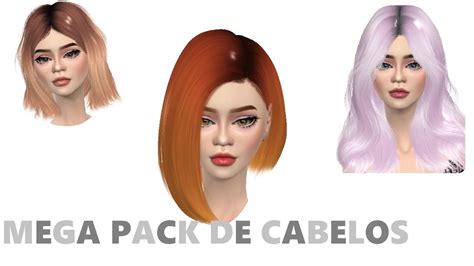 MEGA PACK DE CABELOS THE SIMS 4 YouTube