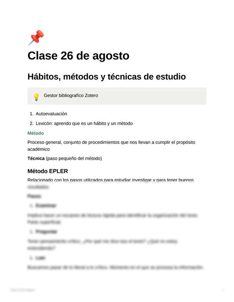 SOLUTION Habitos Y Metodos De Estudio Studypool