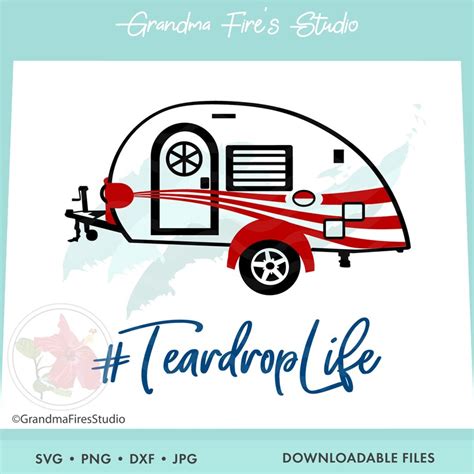 Teardrop Camper Svg Retro Camper Teardroplife Glamping Etsy