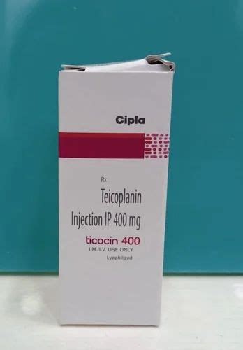 Teicoplanin Lyophilized Powder Ticocin 400 Mg Injection For Hospital