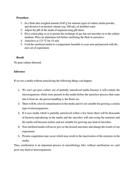 Solution Microbiology Practicals Results Studypool