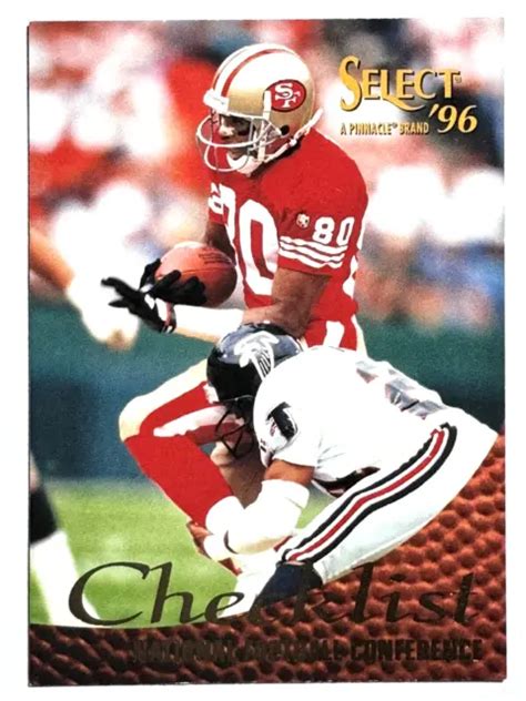 HALL OF FAMER JERRY RICE San Francisco 49ers 1996 Select Football Card