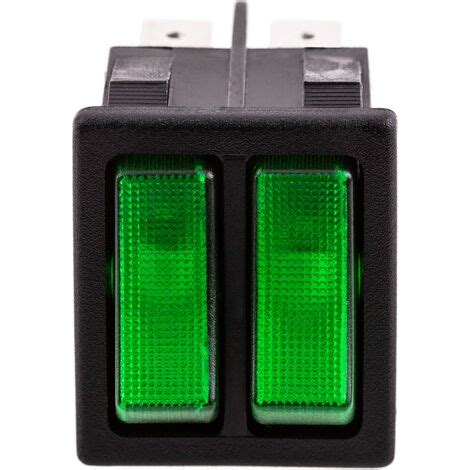 Bematik Rocker Light Switch Green Two Channel Rocker Light Switch