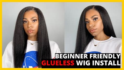 How To Apply Lace Front Wig For Beginners My First Wig Youtube