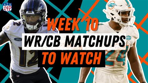 Week 10 WR CB Matchups To Watch For Fantasy AJ Brown DJ Moore