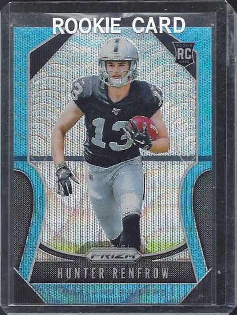 Hunter Renfrow 2019 Panini Prizm Blue Wave Rookie Prizms Rc D 143199