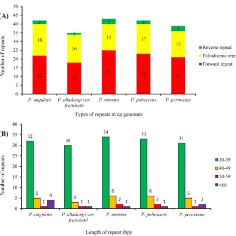 Repeated Sequences In Five Physalis Chloroplast Genomes A Total Of