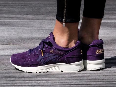 Asics Gel Lyte V Purple Suede Gold Sneaker Bar Detroit