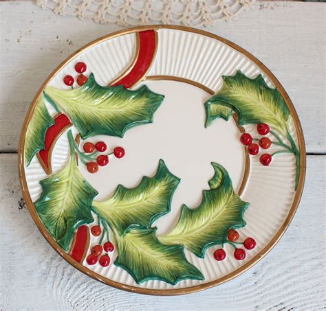 825 Ceramic Platedessertchristmas Tvintage Plategingerbread