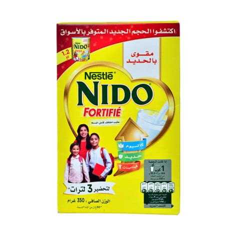 Lait en poudre fortifié et enrichi Nido 350g