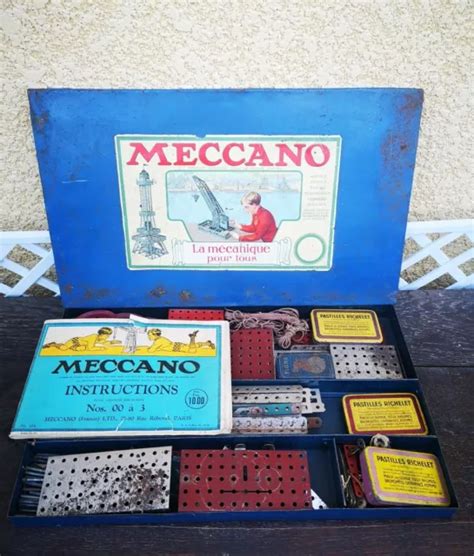 ANCIEN COFFRET MECCANO La Mécanique Pour Tous Avec Instructions Boîte