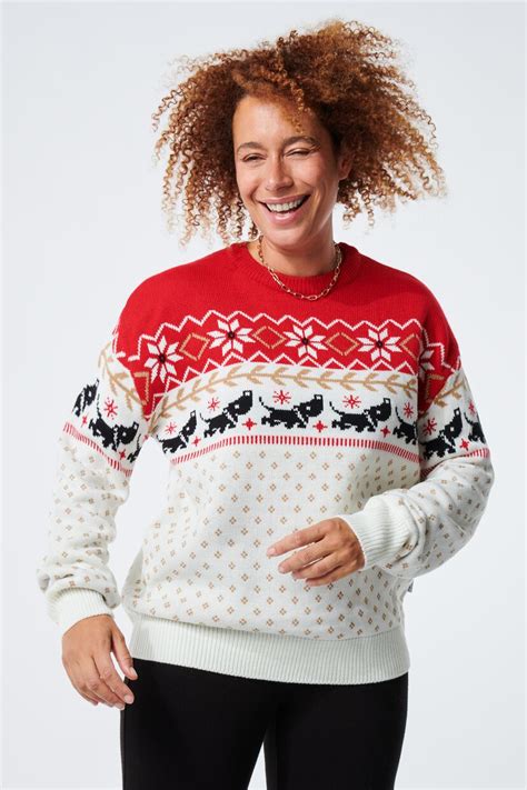 Dames Kersttrui Takkie Zand Hema