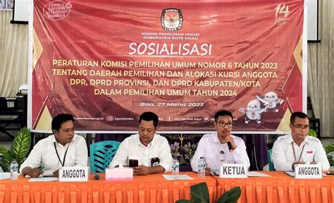 Jelang Pemilu 2024 KPU Rote Ndao Sosialisasi Penetapan Dapil Dan