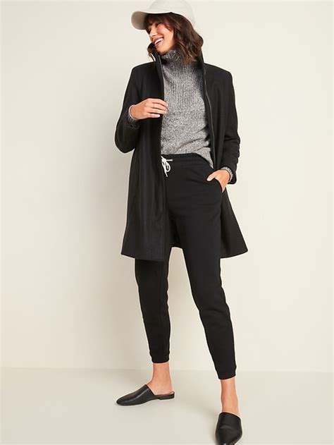 Relaxed Soft Brushed Funnel Neck Coat For Women Old Navy