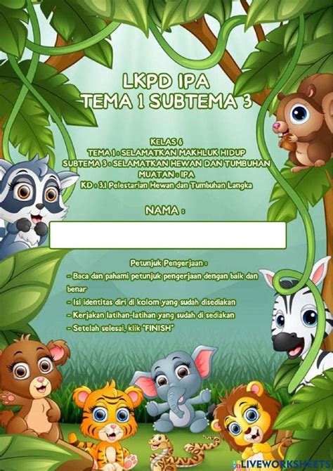 Lkpd Ipa Tema Subtema Kelas Worksheet Ipa Worksheets Tema