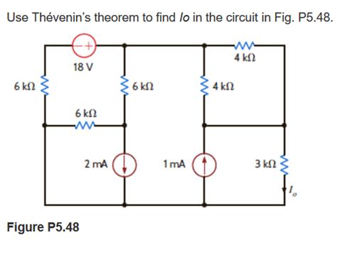 Solved Use Thevenin S Theorem To Find Io In The Circuit In Chegg