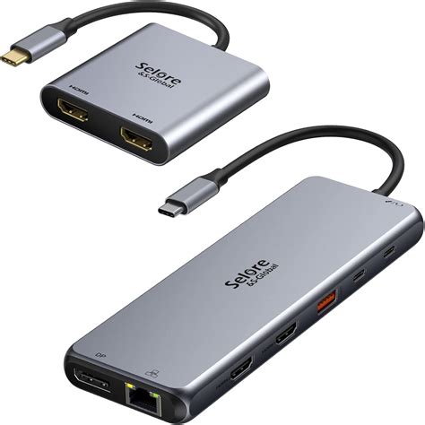 Amazon Selore In Dual Hdmi Docking Station Usb C To Dual Hdmi