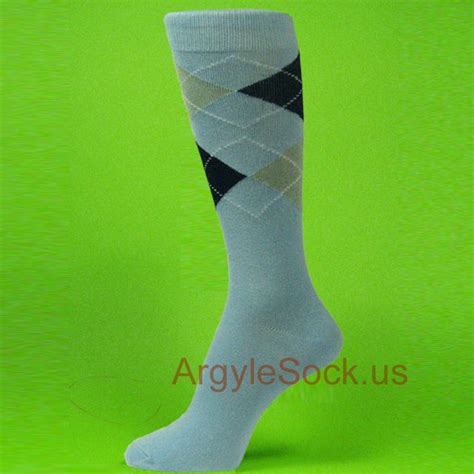 Ma008 Carolina Blue Light Gray Navy Mens Argyle Socks For Groomsman Mens Argyle Socks