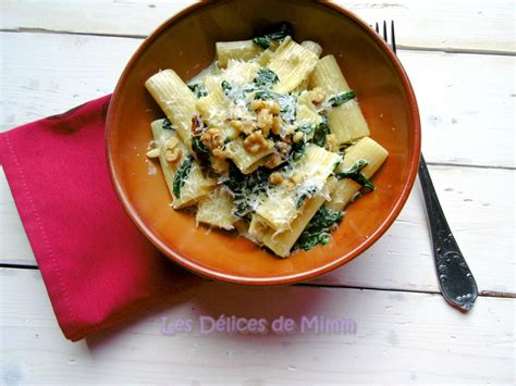 Rigatoni Aux Pinards Pancetta Noix Et Sauce Au Mascarpone