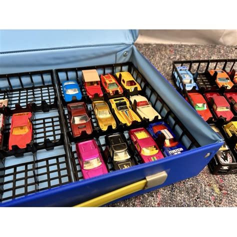 Vintage Matchbox Car Carry Case Containing A Collection Of Matchbox Cars