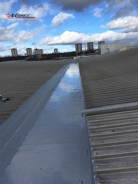 Gutter Waterproofing And Protection With Hyperdesmo® Alchimica Building Chemicals