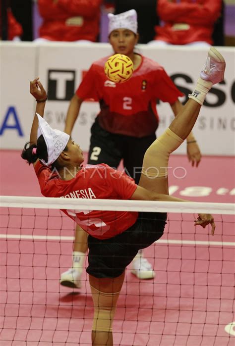 Sepak Takraw Penyisihan Quadrant Putri Antara Foto