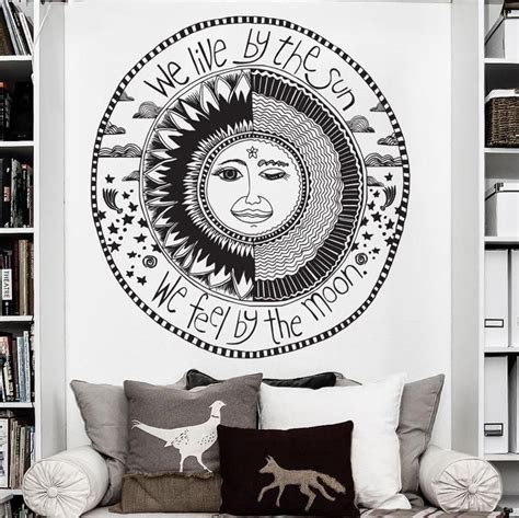 We Live By The Sun We Feel By The Moon Wall Sticker Walldecal