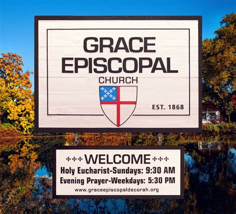 Custom Wooden Signs For Grace Episcopal Church