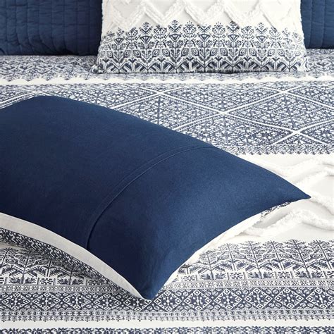 Malibu Boho Navy And White Queen Comforter Set Carons Beach House