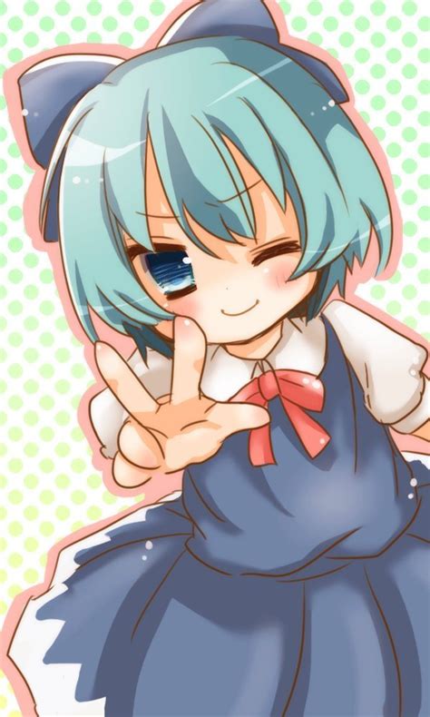 Safebooru Blue Eyes Blue Hair Blush Bow Cirno Hair Bow Looking At