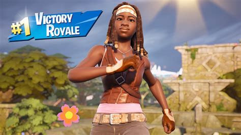 Victoria Con La Skin Michonne Fortnite Youtube