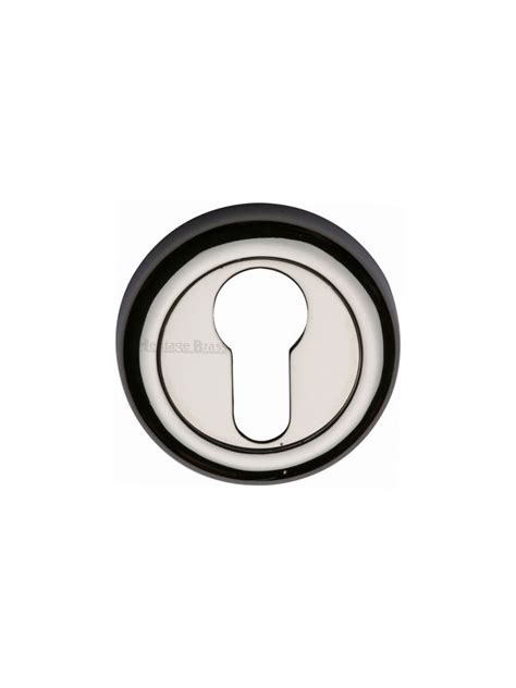 Heritage Brass Euro Profile Cylinder Escutcheon Polished Nickel Finish Ironmongery For You